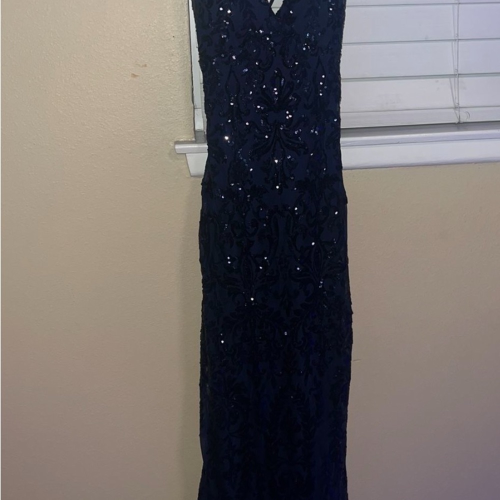 Windsor Midnight Blue Sequin Maxi Dress